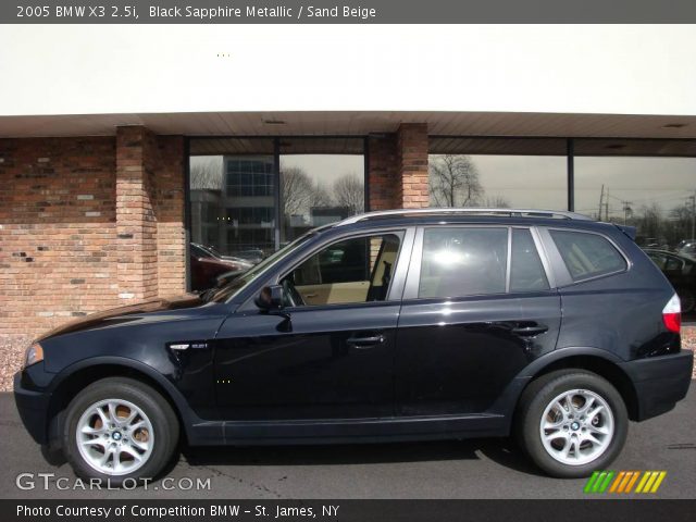 2005 BMW X3 2.5i in Black Sapphire Metallic