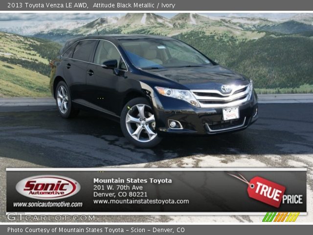 2013 Toyota Venza LE AWD in Attitude Black Metallic