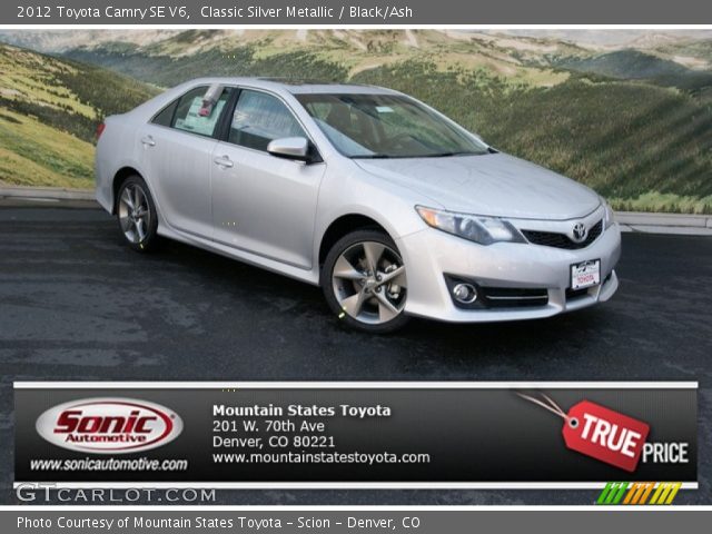 2012 Toyota Camry SE V6 in Classic Silver Metallic