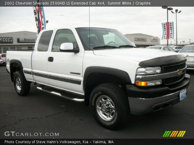 2001 Chevrolet Silverado 2500HD LS Extended Cab 4x4 in Summit White
