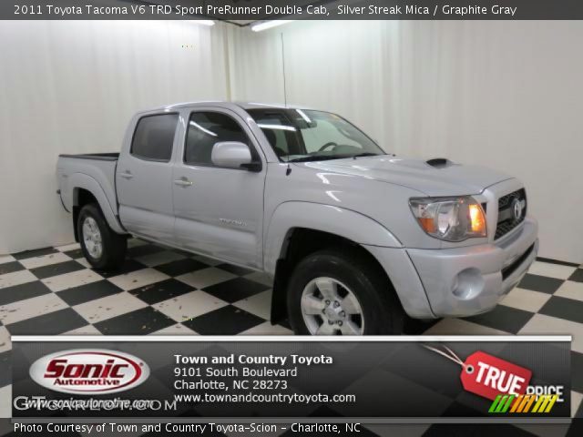 2011 Toyota Tacoma V6 TRD Sport PreRunner Double Cab in Silver Streak Mica