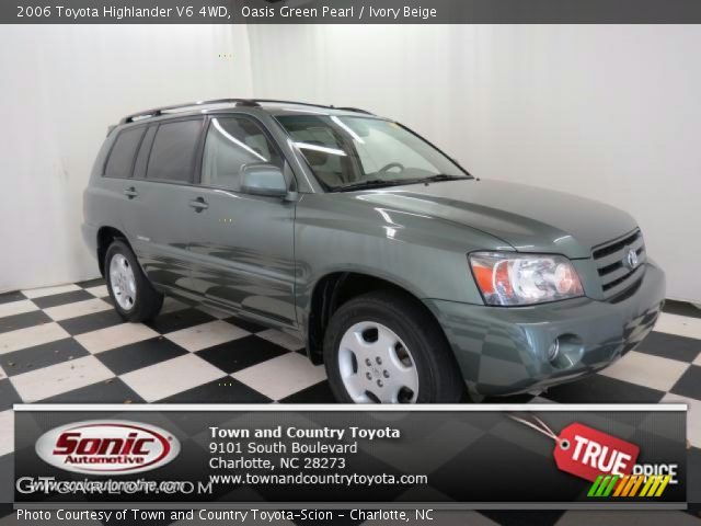 2006 Toyota Highlander V6 4WD in Oasis Green Pearl