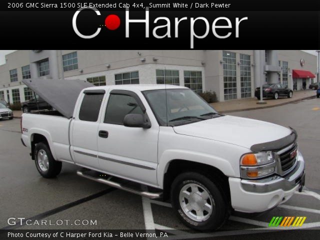 2006 GMC Sierra 1500 SLE Extended Cab 4x4 in Summit White