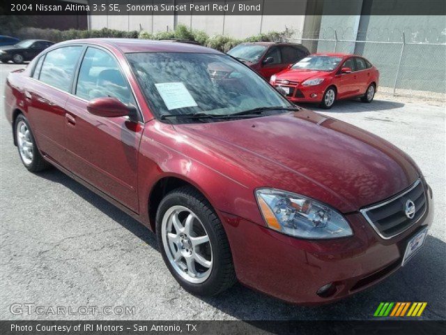 2004 Nissan Altima 3.5 SE in Sonoma Sunset Pearl Red