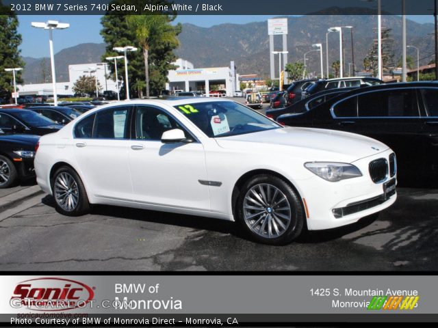 2012 BMW 7 Series 740i Sedan in Alpine White