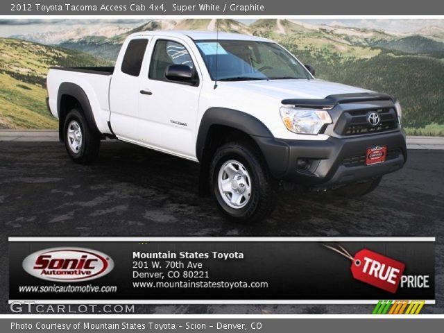 2012 Toyota Tacoma Access Cab 4x4 in Super White