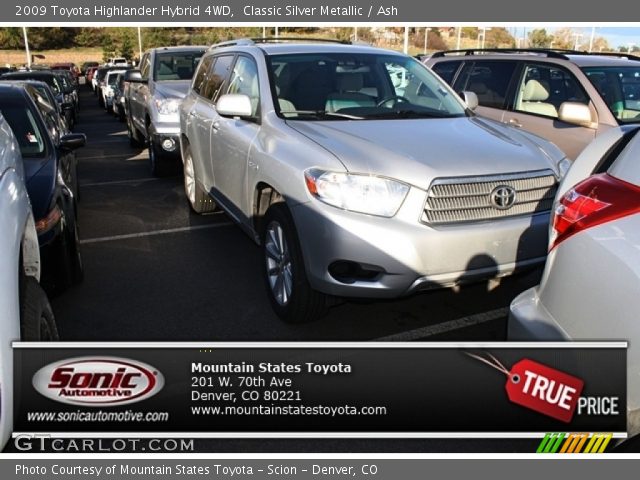 2009 Toyota Highlander Hybrid 4WD in Classic Silver Metallic