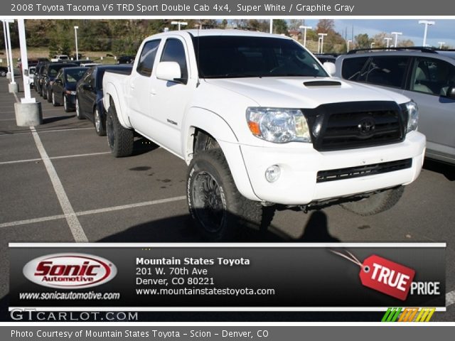 2008 Toyota Tacoma V6 TRD Sport Double Cab 4x4 in Super White