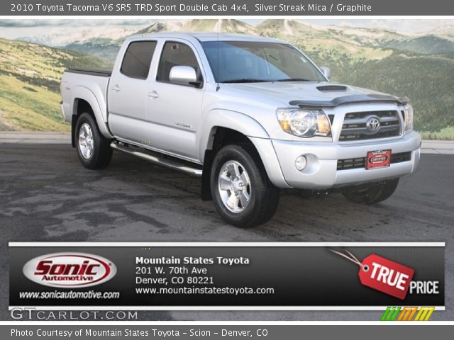 2010 Toyota Tacoma V6 SR5 TRD Sport Double Cab 4x4 in Silver Streak Mica