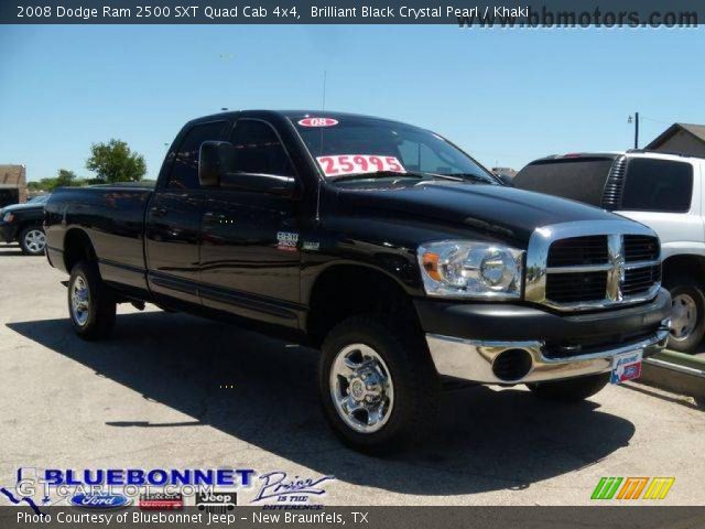 2008 Dodge Ram 2500 SXT Quad Cab 4x4 in Brilliant Black Crystal Pearl