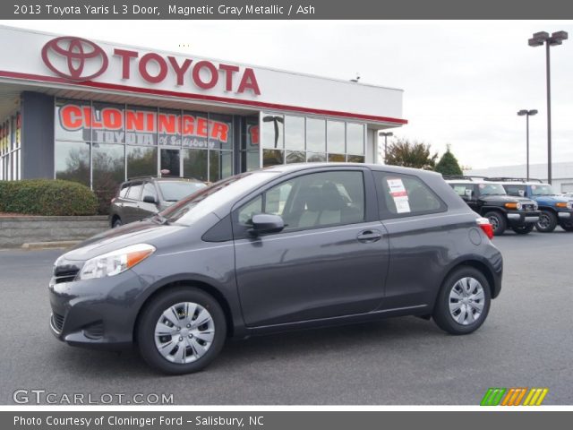 2013 Toyota Yaris L 3 Door in Magnetic Gray Metallic
