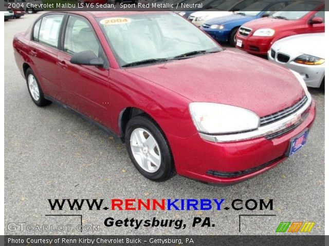 2004 Chevrolet Malibu LS V6 Sedan in Sport Red Metallic