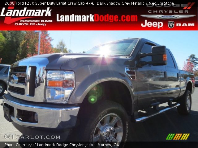 2008 Ford F250 Super Duty Lariat Crew Cab 4x4 in Dark Shadow Grey Metallic