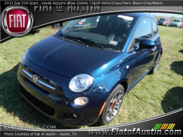 2013 Fiat 500 Sport in Verde Azzurro (Blue-Green)