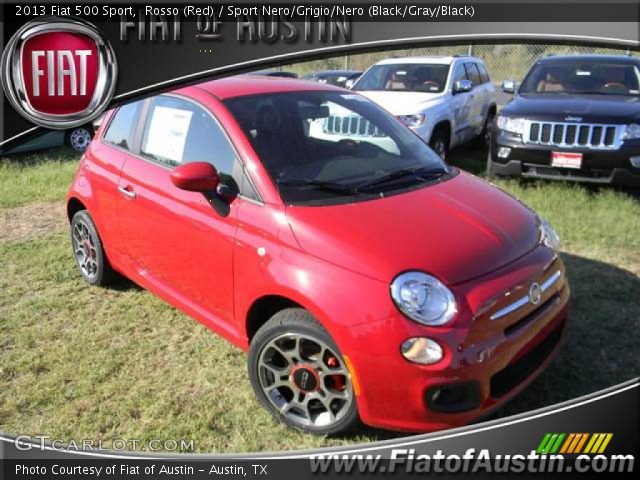 2013 Fiat 500 Sport in Rosso (Red)