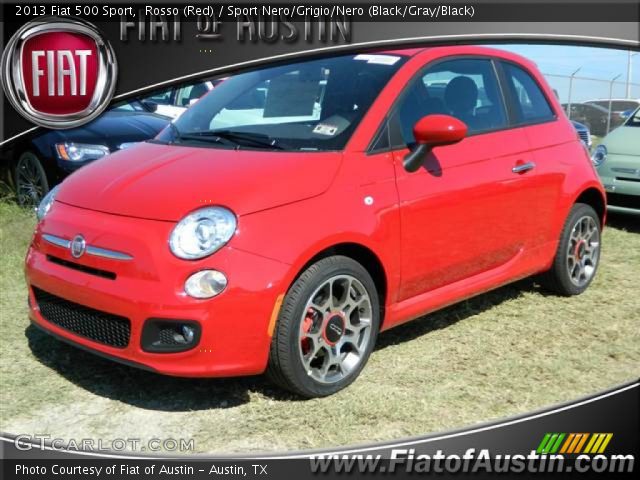 2013 Fiat 500 Sport in Rosso (Red)