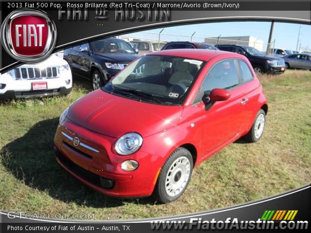 2013 Fiat 500 Pop in Rosso Brillante (Red Tri-Coat)