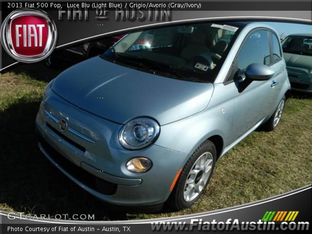 2013 Fiat 500 Pop in Luce Blu (Light Blue)