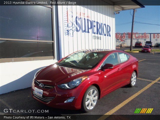 2013 Hyundai Elantra Limited in Red Allure