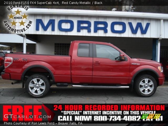 2010 Ford F150 FX4 SuperCab 4x4 in Red Candy Metallic