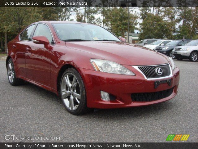 2009 Lexus IS 250 in Matador Red Mica