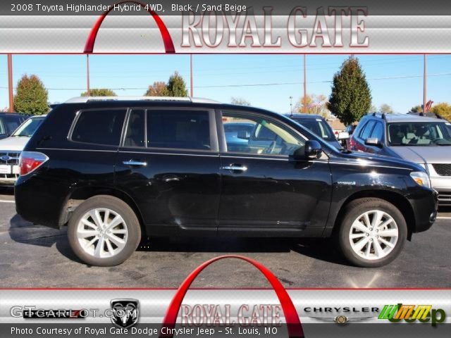 2008 Toyota Highlander Hybrid 4WD in Black
