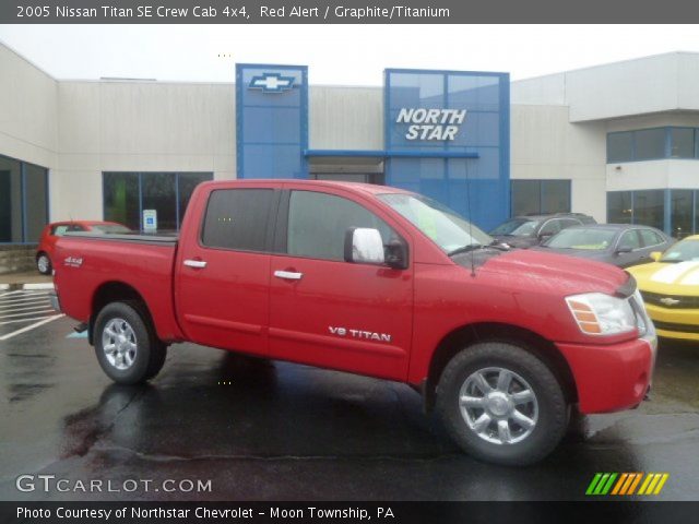 2005 Nissan Titan SE Crew Cab 4x4 in Red Alert