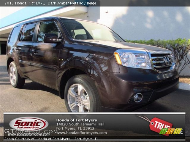 2013 Honda Pilot EX-L in Dark Amber Metallic