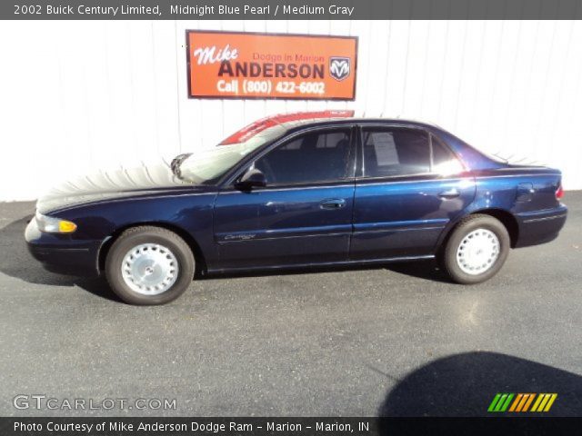 2002 Buick Century Limited in Midnight Blue Pearl