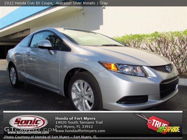 2012 Honda Civic EX Coupe in Alabaster Silver Metallic