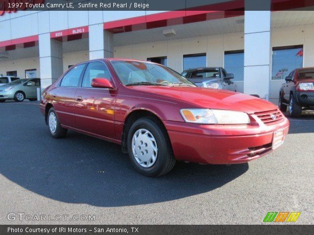 1997 Toyota Camry LE in Sunfire Red Pearl