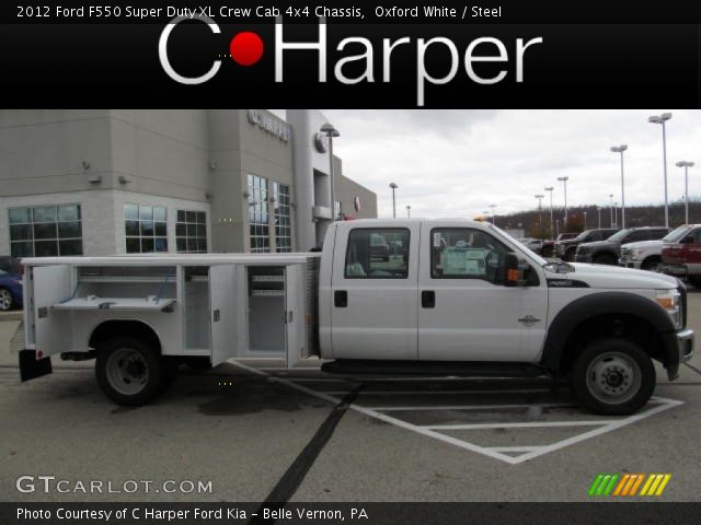 2012 Ford F550 Super Duty XL Crew Cab 4x4 Chassis in Oxford White
