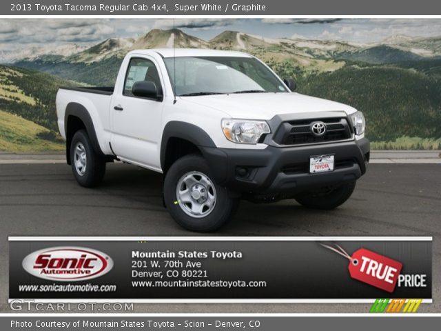 2013 Toyota Tacoma Regular Cab 4x4 in Super White