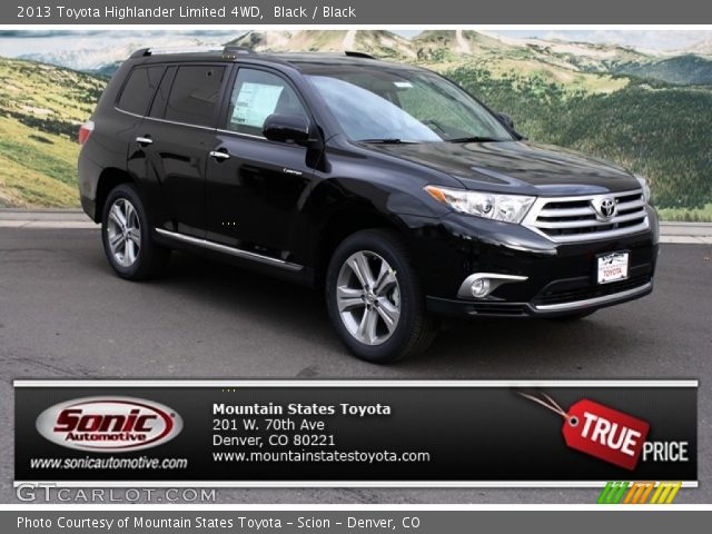 2013 Toyota Highlander Limited 4WD in Black