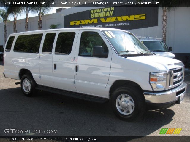 2008 Ford E Series Van E350 Super Duty XLT 15 Passenger in Oxford White