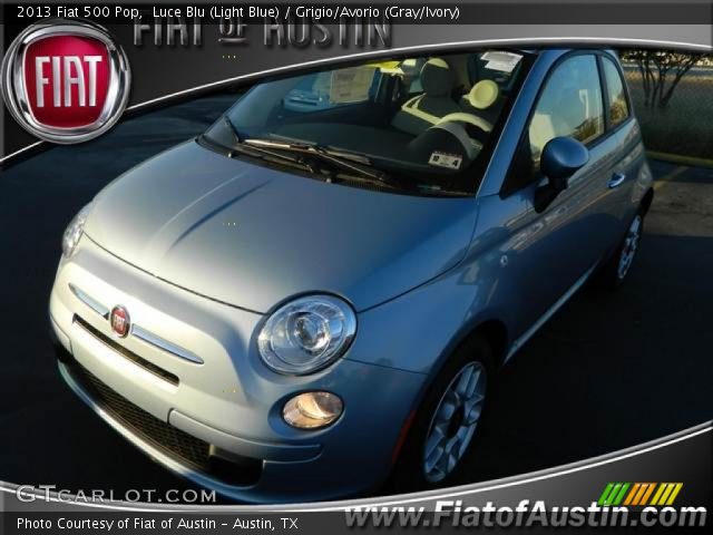2013 Fiat 500 Pop in Luce Blu (Light Blue)