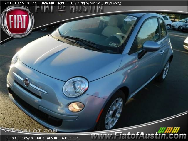 2013 Fiat 500 Pop in Luce Blu (Light Blue)