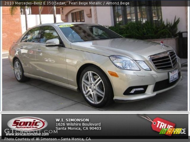 2010 Mercedes-Benz E 350 Sedan in Pearl Beige Metallic