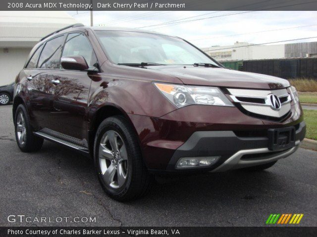 2008 Acura MDX Technology in Dark Cherry Pearl