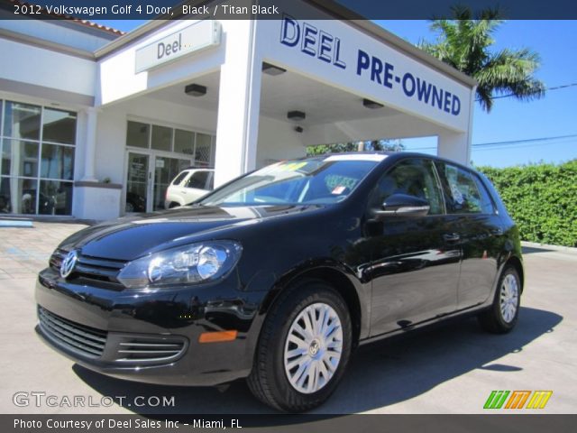 2012 Volkswagen Golf 4 Door in Black