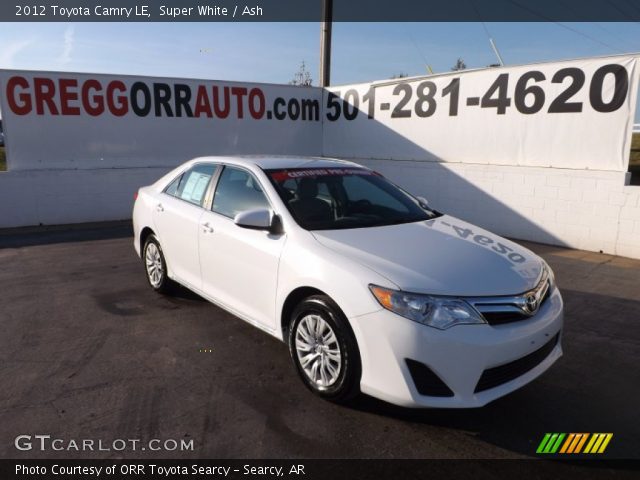 2012 Toyota Camry LE in Super White