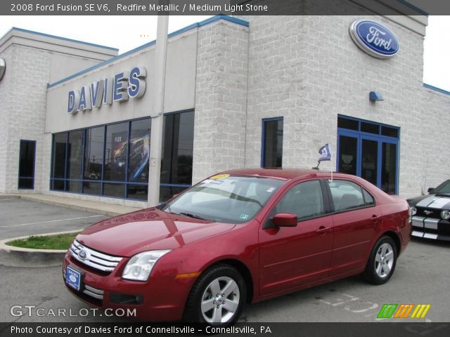 2008 Ford Fusion SE V6 in Redfire Metallic