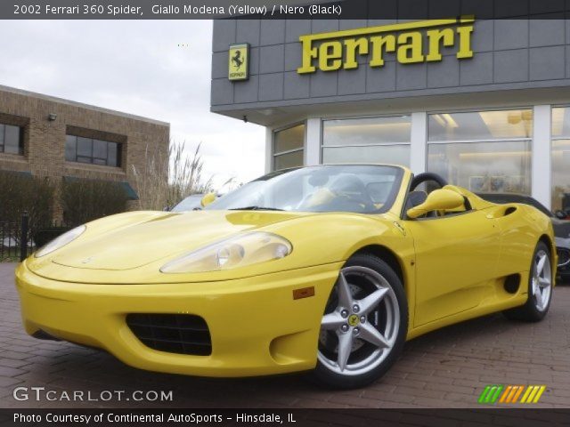 2002 Ferrari 360 Spider in Giallo Modena (Yellow)