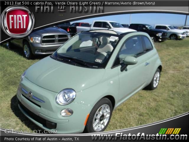 2013 Fiat 500 c cabrio Pop in Verde Chiaro (Light Green)