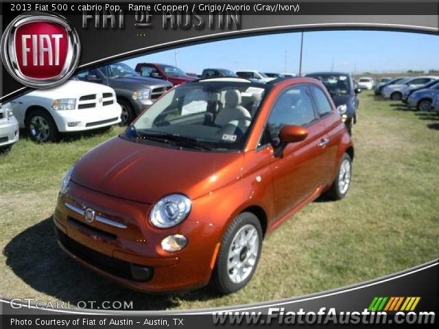 2013 Fiat 500 c cabrio Pop in Rame (Copper)