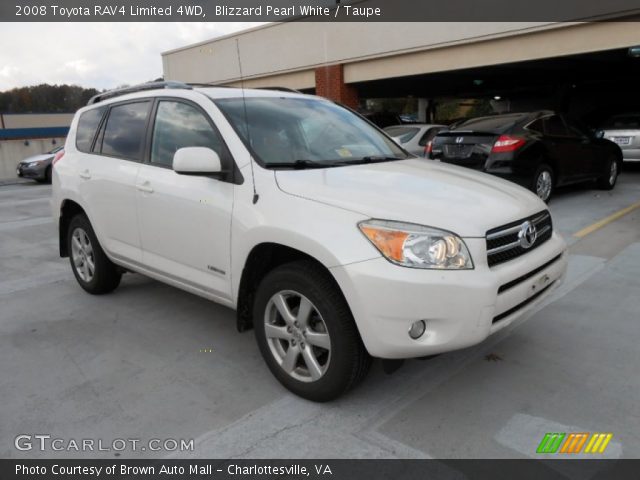 2008 Toyota RAV4 Limited 4WD in Blizzard Pearl White
