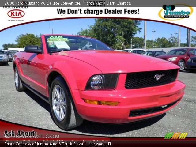 2008 Ford Mustang V6 Deluxe Convertible in Torch Red