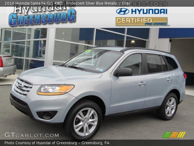 2010 Hyundai Santa Fe GLS 4WD in Irridescent Silver Blue Metallic