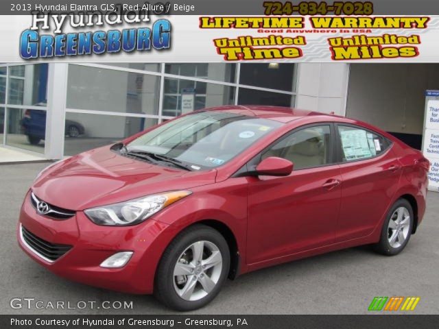 2013 Hyundai Elantra GLS in Red Allure