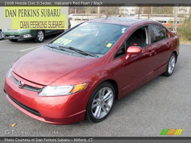 2008 Honda Civic Si Sedan in Habanero Red Pearl